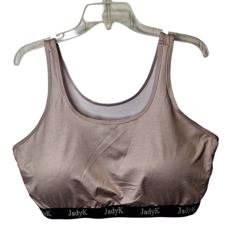 Jadyk Womens‎ 2X/3X Seamless Padded Pullover Bralette Neutral Beige Pullover